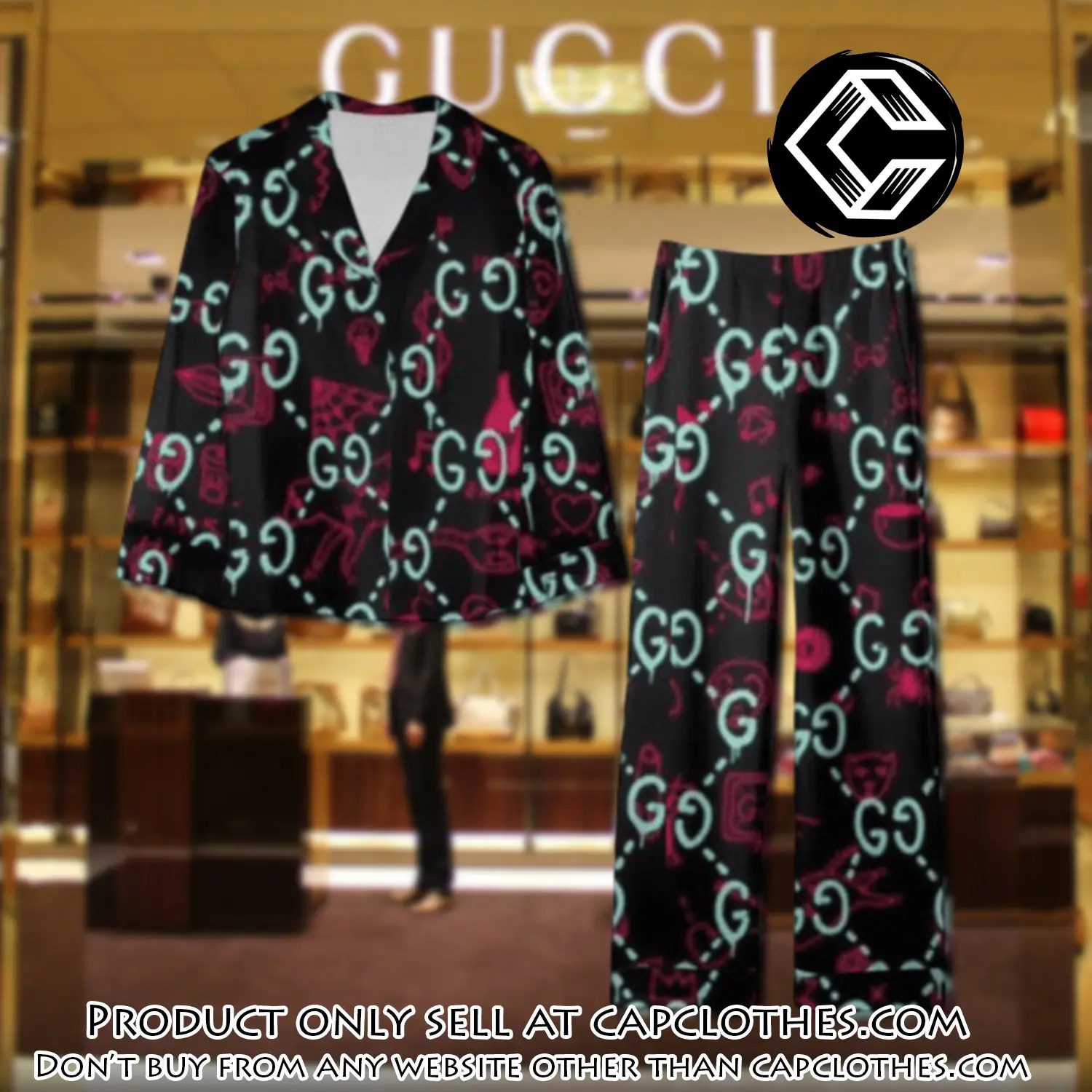 Trending luxury gc satin pajama set pjs1065 cc1818508